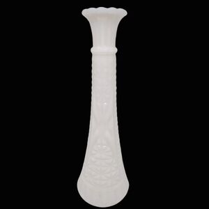 Vintage Anchor Hocking Stars and‎ Bars Milk Glass Bud Vase